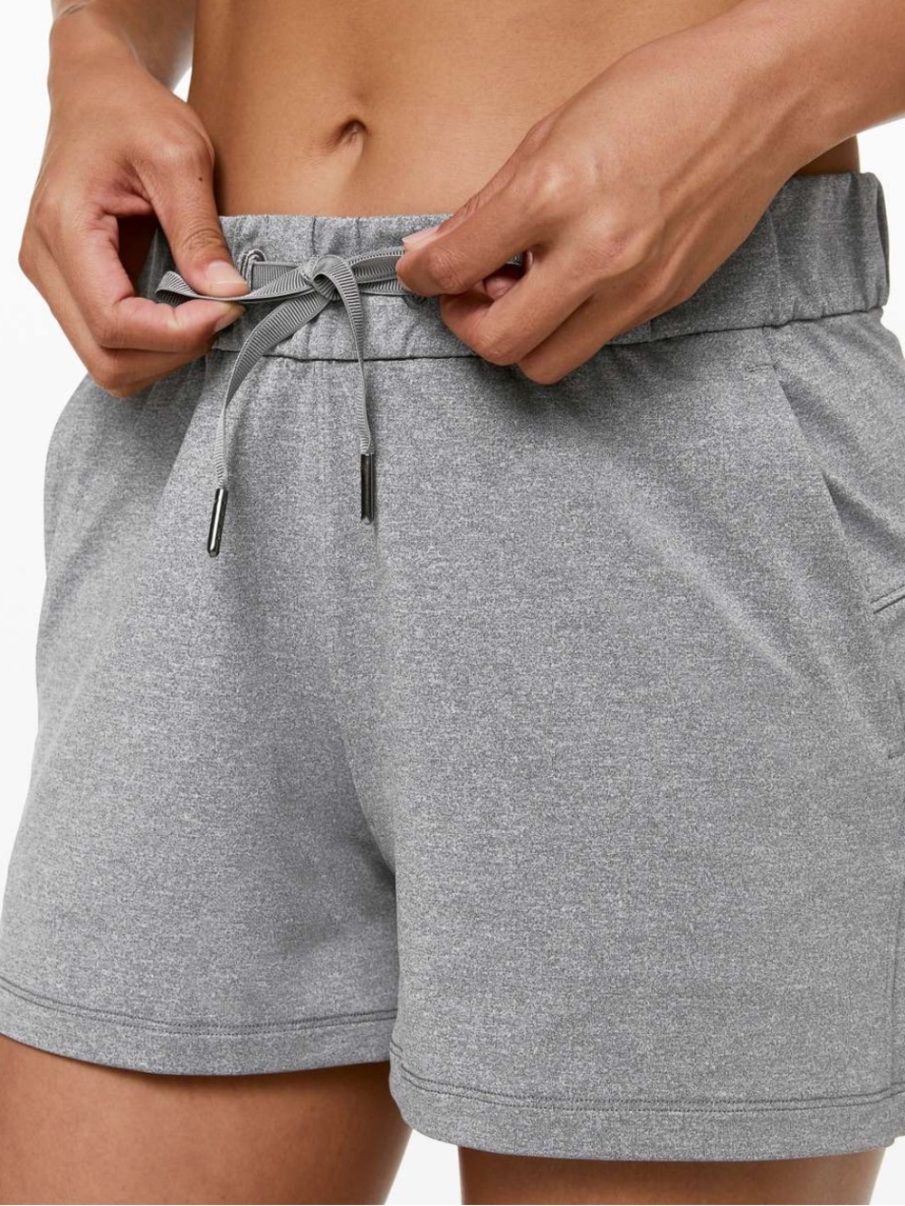 lululemon athletica Light Gray “on the fly” Athletic Shorts